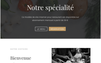 Restaurant modèle site web